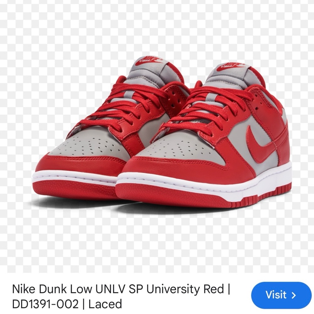 Nike Dunk Low Retro sneaker in the "UNLV"